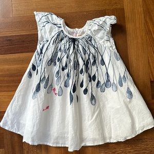 Catimini white and blue dress